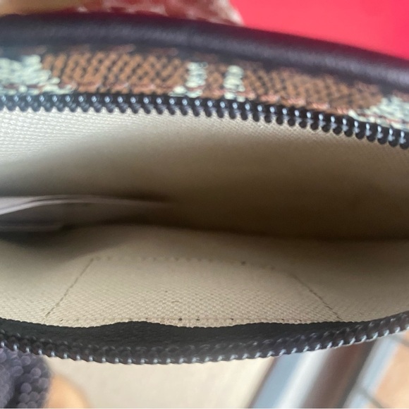 Coach Taxi Zip Tote Signature coated canvas Brown/grey with Leather Brown Trim - Picture 6 of 10